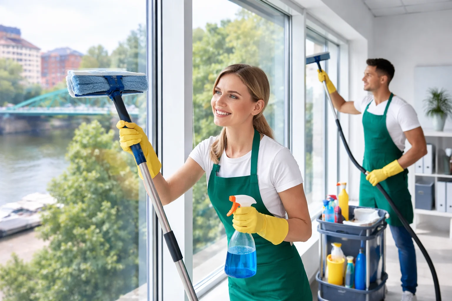 Fensterreinigung in Mülheim an der Ruhr durch professionelle Reinigungskräfte
